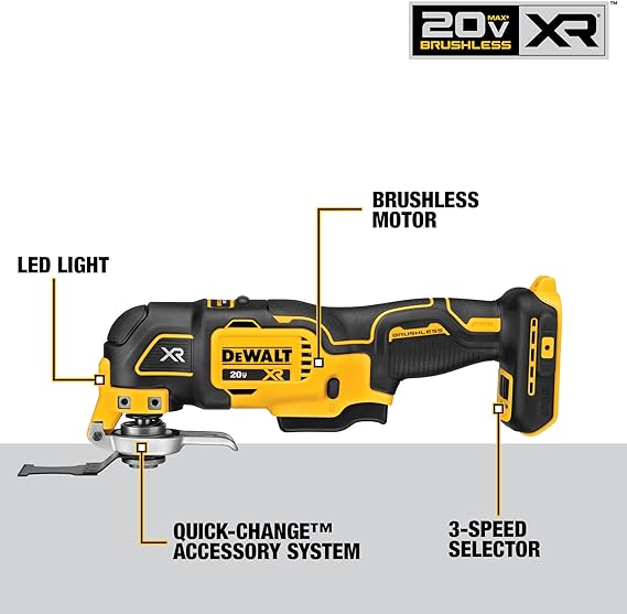 DEWALT 20V MAX XR OSCILLATING TOOL KIT, 3 - SPEED DEWALT 20V MAX XR OSCILLATING TOOL KIT, 3 - SPEED